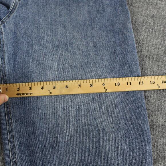 Tibi Jeans Womens 30 Classic Brancusi Denim Blue Relaxed Wide Leg Cropped Baggy - Picture 14 of 16